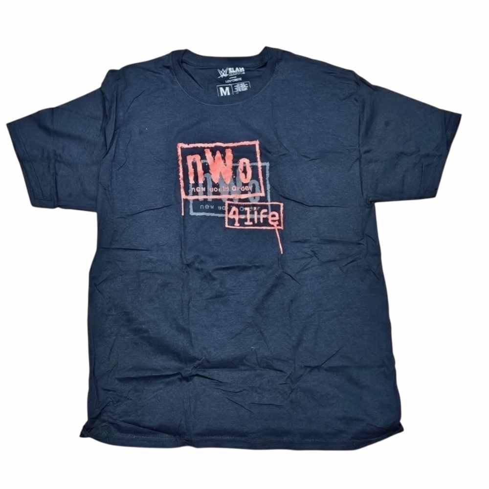 nWo 4 Life Graphic Tee Size M Unisex Black Wrestling Streetwear NWOT T-Shirt